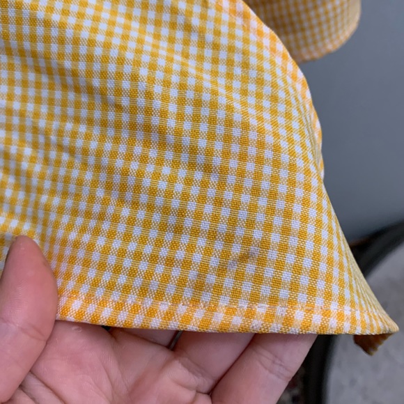 Yellow gingham plaid two piece set - Picture 8 of 8